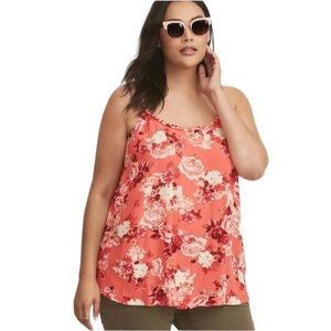 Torrid Super Soft crew-Neck Swing Cami size 3X floral print plus.